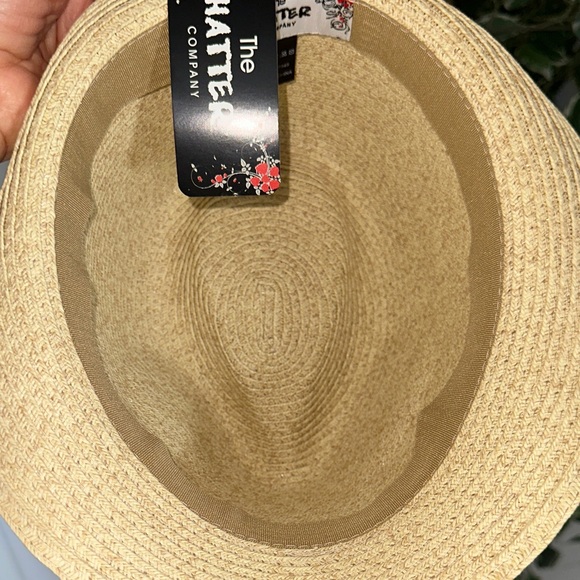 Natural Straw Fedora with Band - Picture 4 of 5